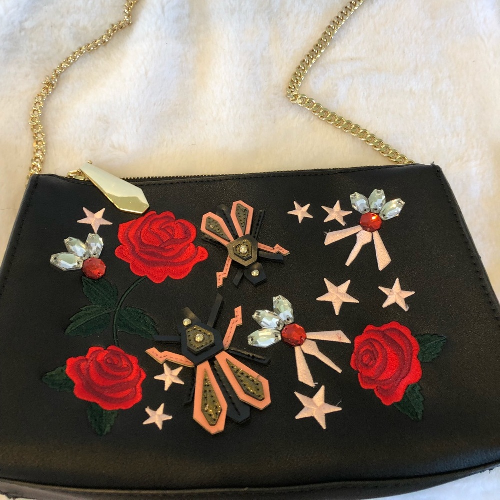 Zara TRF jeweled dragonfly purse
